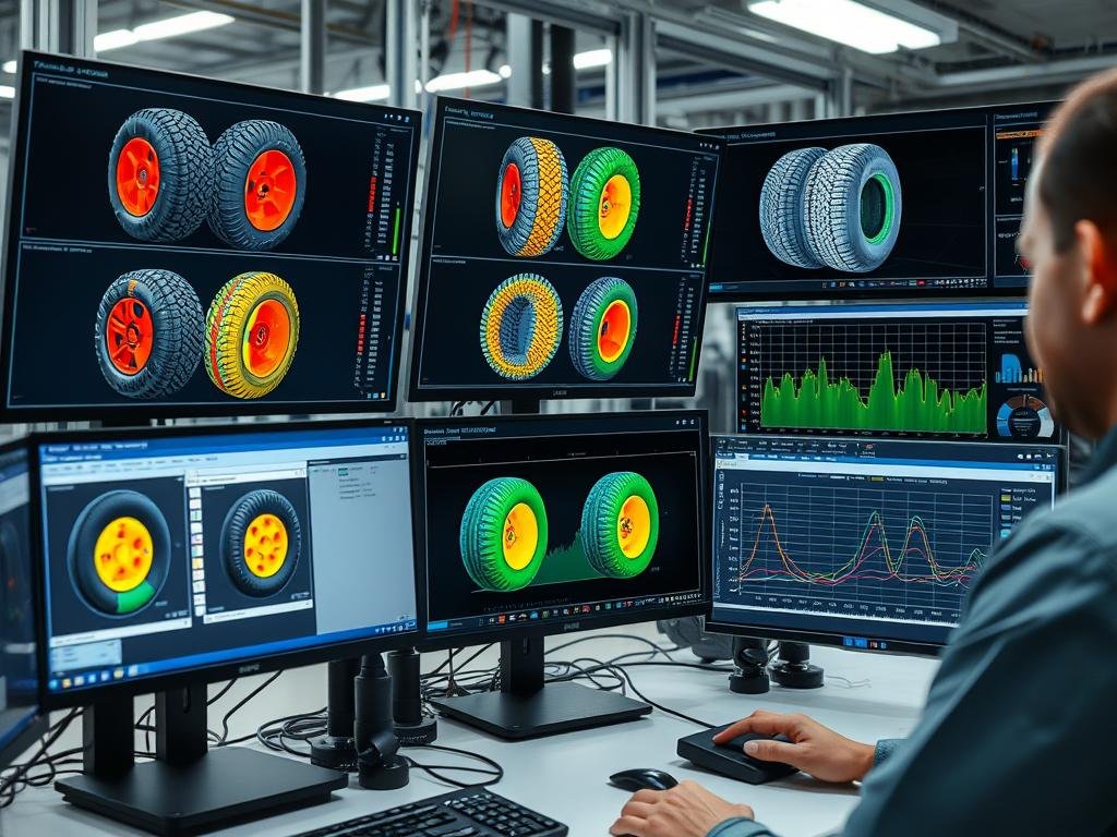 AI simulation of tire performance in various conditions for 2024 tyre technology trends