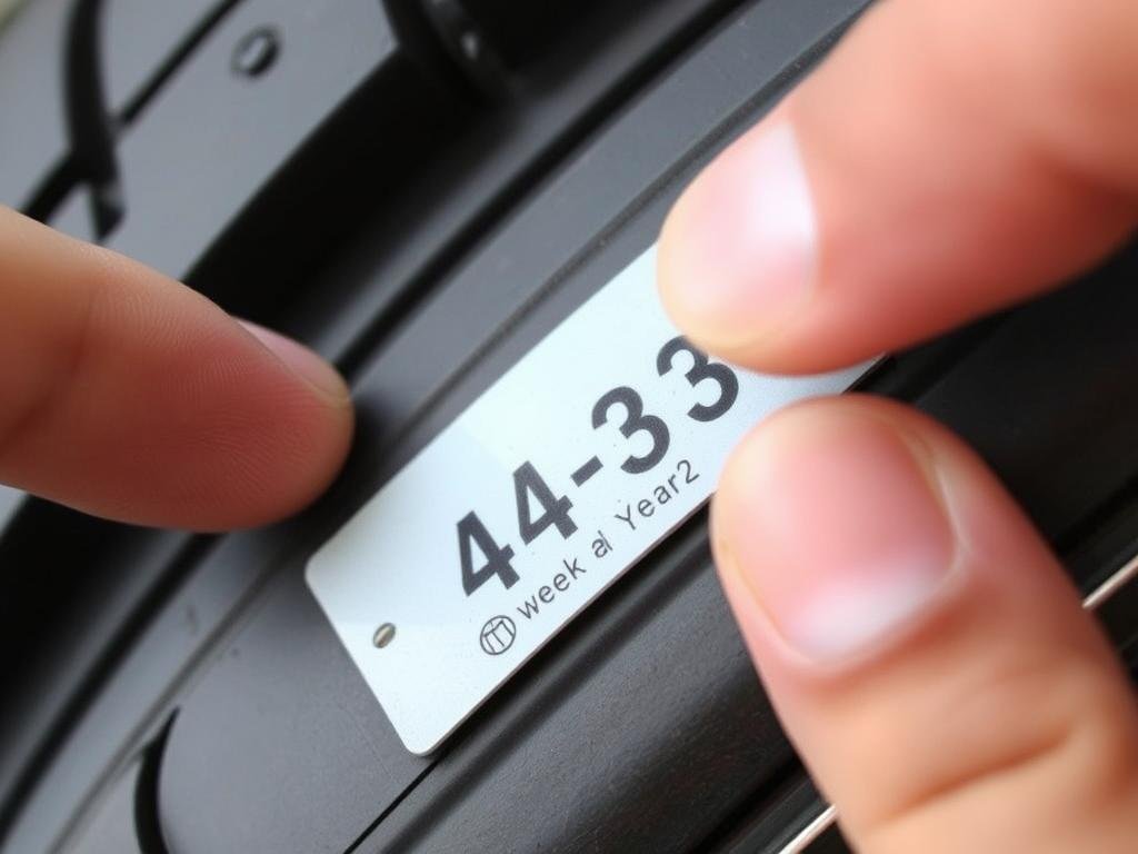 Checking tyre manufacturing date to determine when tyre need to change