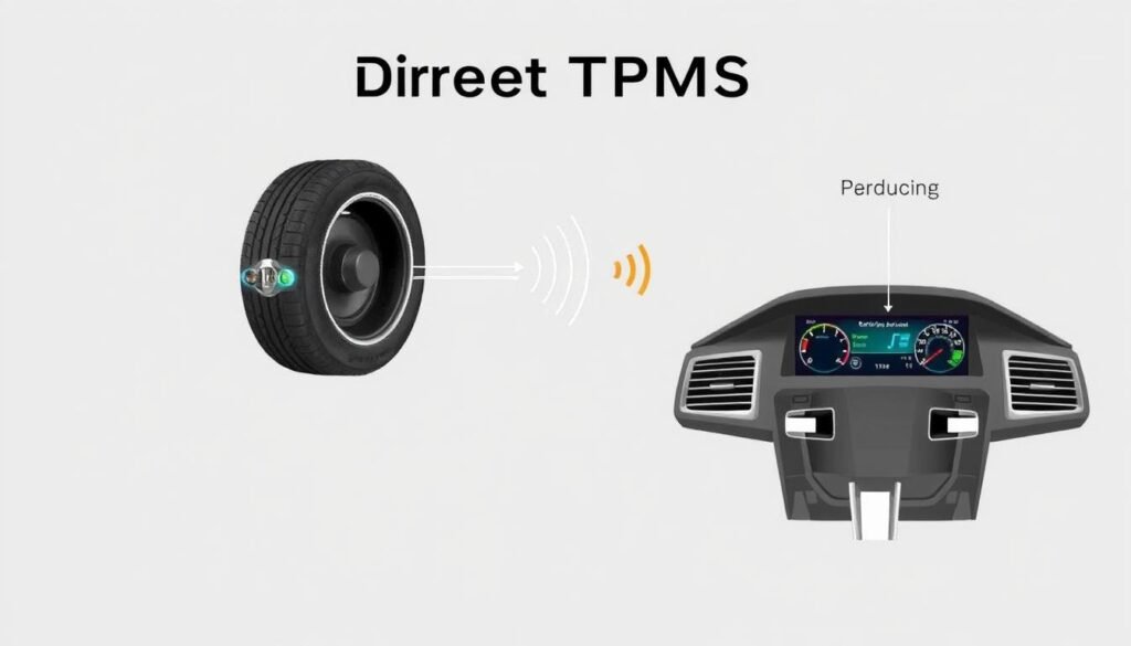 How tyre pressure monitoring system works - direct TPMS diagram