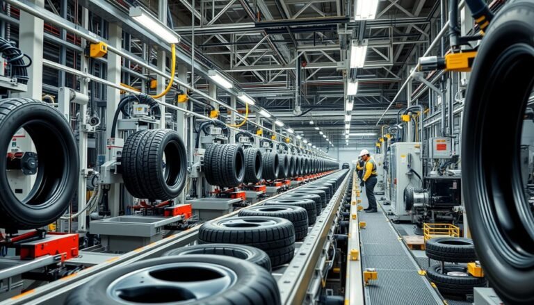 Modern tyre manufacturing facility in the global Tyre Industry