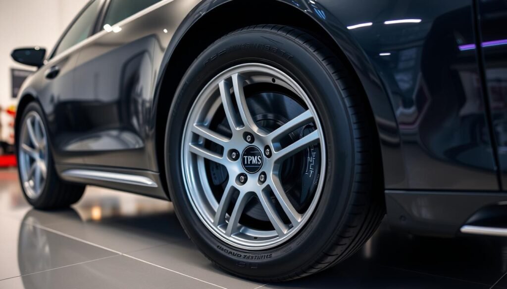 Modern vehicle equipped with run flat tyres showing TPMS system and correct fitment