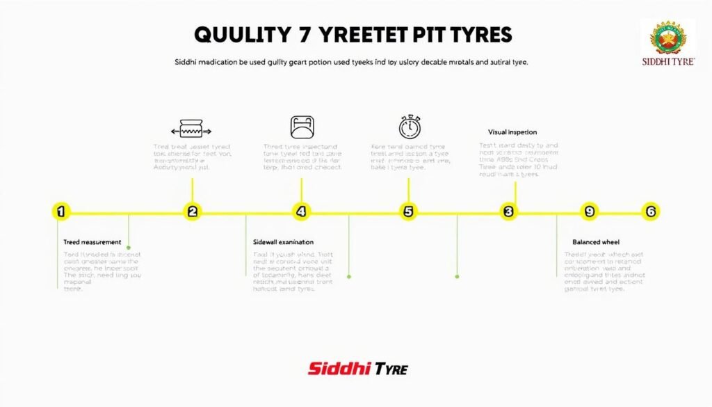 Siddhi Tyre's 7-point quality inspection process for used tyres