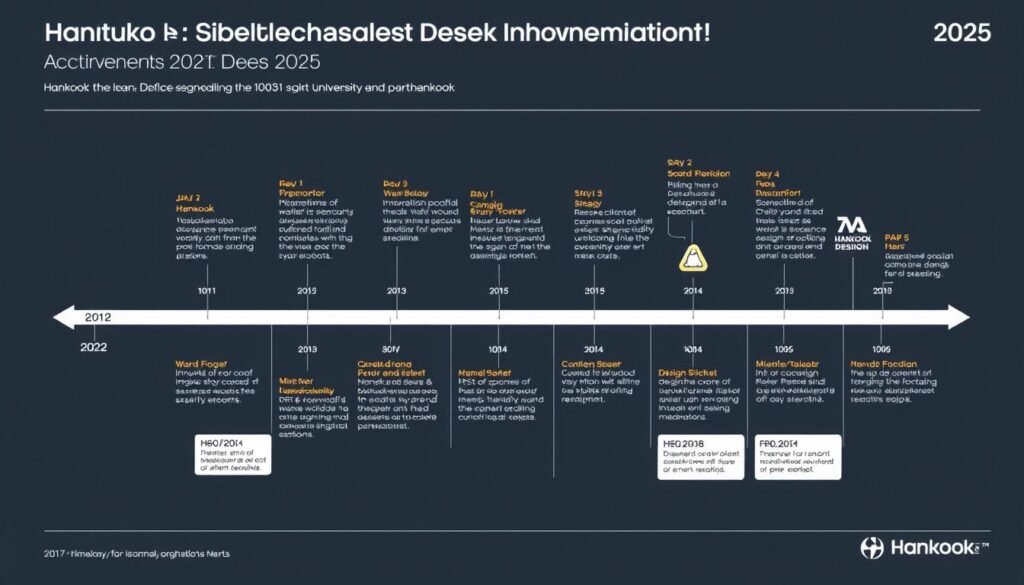 Timeline of Hankook's Design Innovation Project achievements from 2012 to 2025 Timeline of Hankook's Design Innovation Project achievements from 2012 to 2025