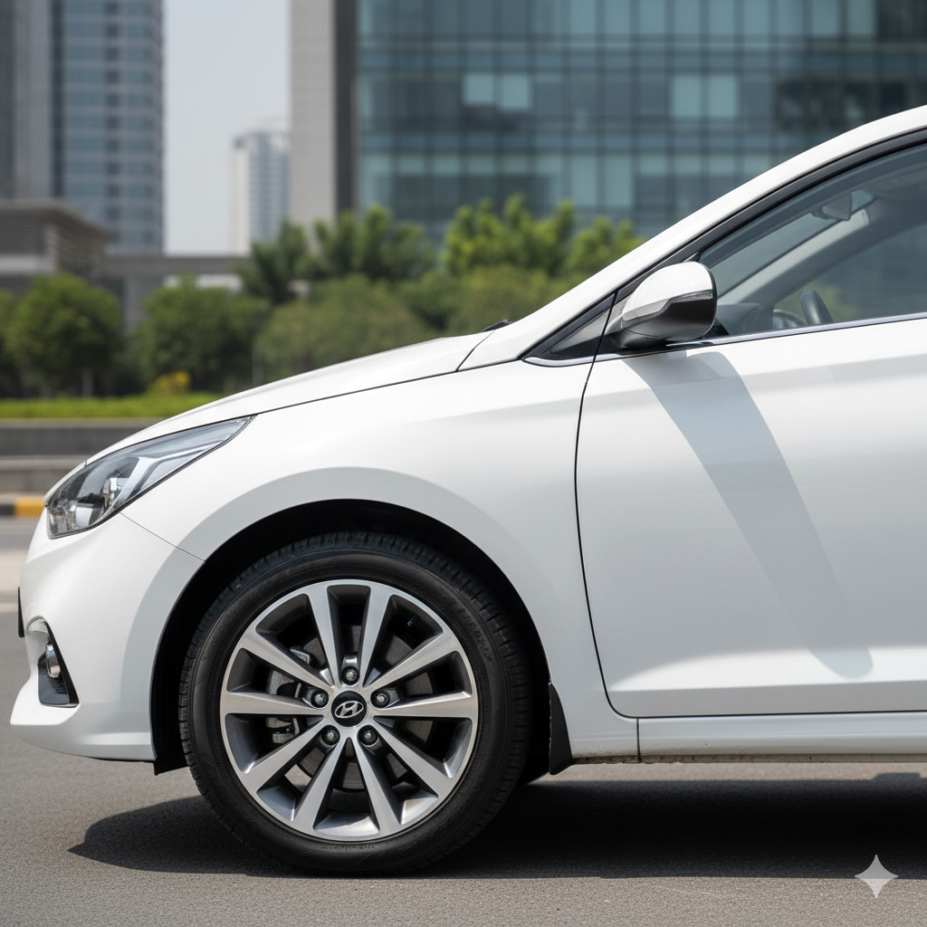 Latest generation Hyundai Verna with 16-inch alloy wheels