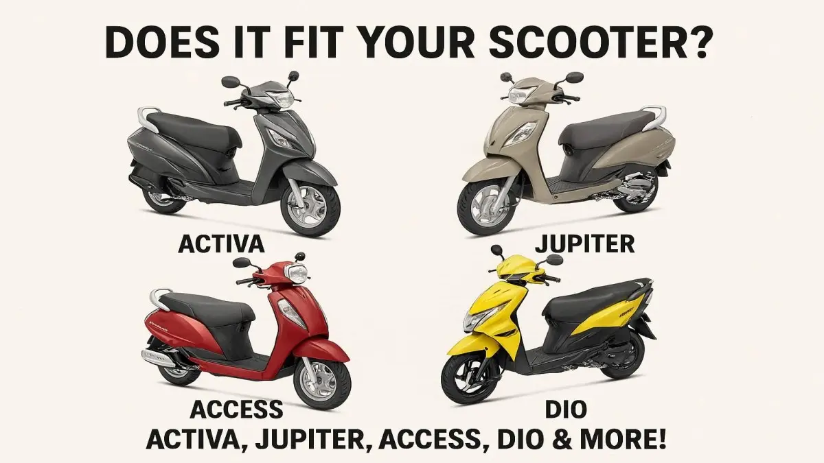 List of compatible Indian scooters for MRF Zapper C1 90/100-10 tyre.